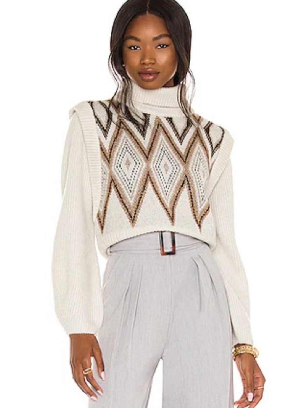 House of Harlow 1960 	
x REVOLVE Allegra Turtleneck in Multi Diamond